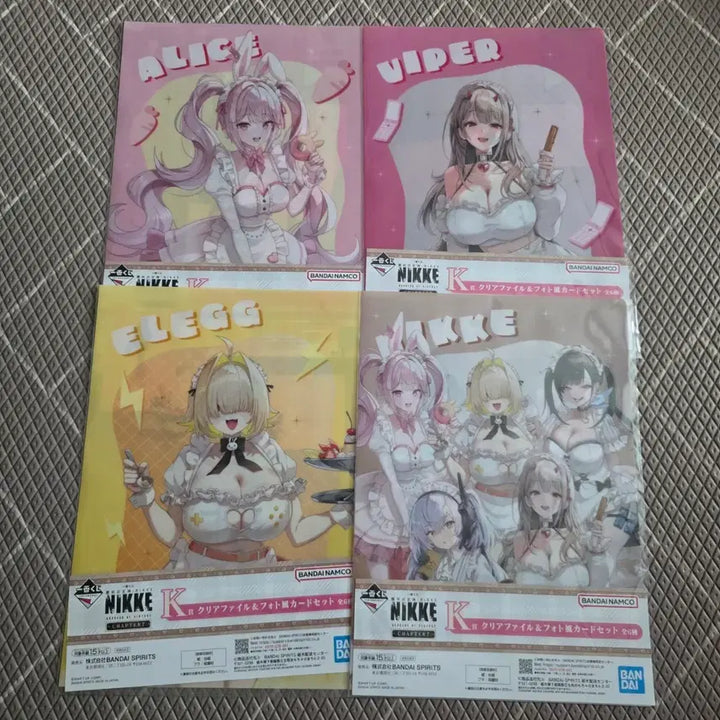 [BUNJANG] Taito Victory Goddess: NIKKE Ichiban Kuji Chapter 7 Prize K File + Card Bundle Set (Sealed) / 미개봉) 제일복권 승리의 여신 니케 챕터7 쿠지 K상 파일+카드 일괄