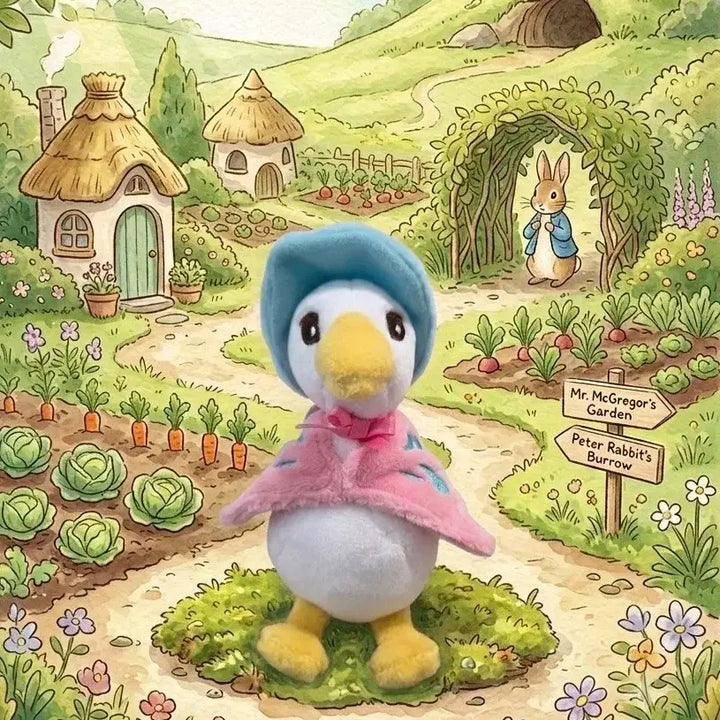 [BUNJANG] Peter Rabbit Jemima Puddle-Duck Plush Keychain / 피터래빗 제미마 퍼들덕 인형 키링