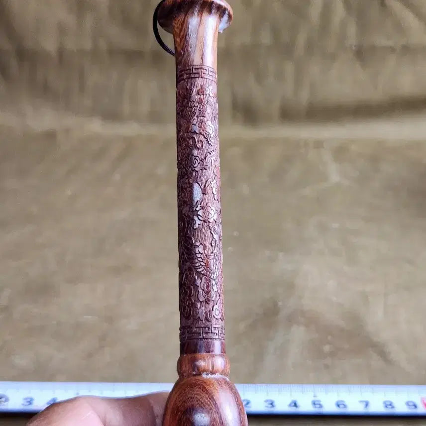 [BUNJANG] Natural Hwalimok Brush with Embossed Dragon and Phoenix Motif / 천연화리목 차판솔 붓,양각 용봉문양