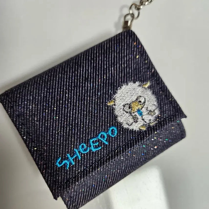 [BUNJANG] Vintage Denim Coin Purse Glitter Wallet / 고전 데님 동전지갑 글리터 지갑 데님지갑 고전문구