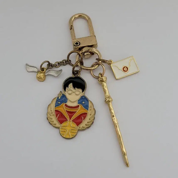 [BUNJANG] Harry Potter Harry Golden Snitch Wand Keychain / 해리포터 해리 골든스니치 지팡이 키링