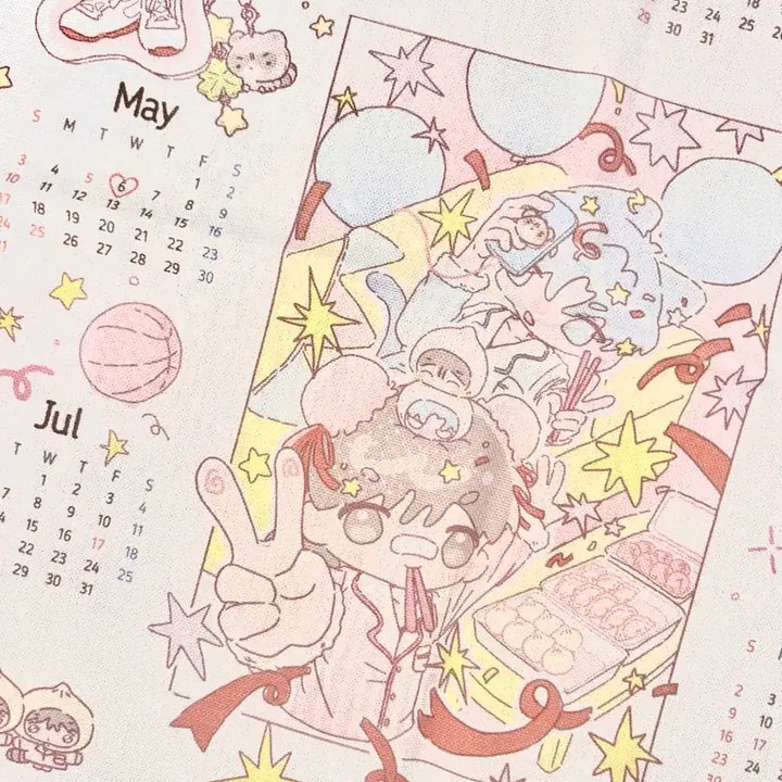 [BUNJANG] Garbage Time Bangjun Fabric Calendar (Unsealed) / 가비지타임 갑타 빵준 패브릭 달력 비공굿 판매 전영중 성준수