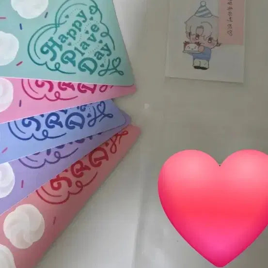 [BUNJANG] PLAVE Ship Cafe Fortune Cookie Message Sticker Eunho + 2nd Anniversary Cake Postcard Bundle Set / 플레이브 십카페 포춘쿠키 메세지 스티커 은호+2주년 케이크엽서