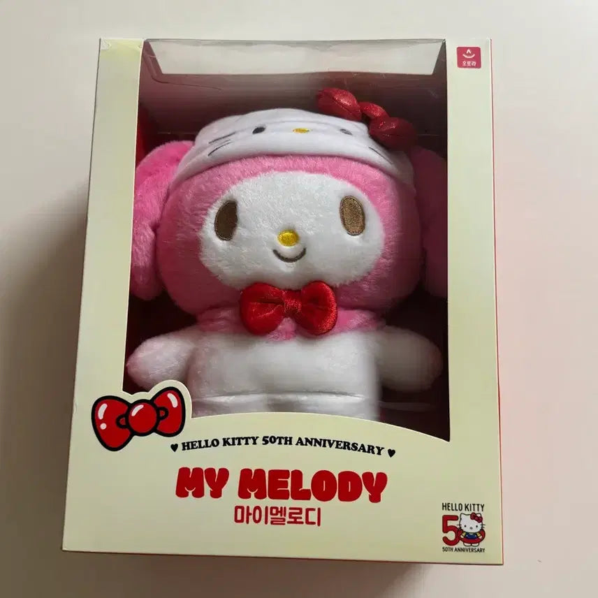 [BUNJANG] Sanrio My Melody x Hello Kitty 50th Anniversary Plush Doll / 마이멜로디 헬로키티 50주년 봉제인형