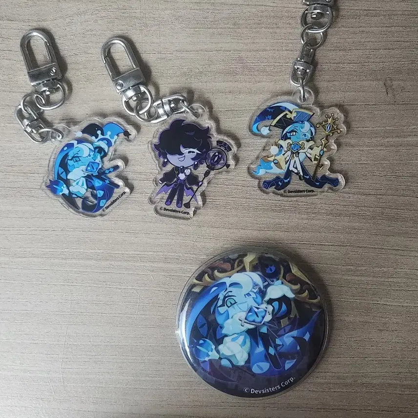 [BUNJANG] Shadow Milk Cookie Black Sapphire Cookie Keyring &amp; Badge Bundle Set / 쉐도우밀크쿠키 블랙사파이어맛쿠키 쉐밀/블사 키링, 캔뱃지 일괄