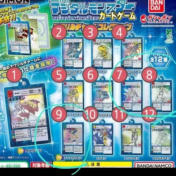 [BUNJANG] Digimon Card Game Acrylic Keychain / 디지몬 카드 키링
