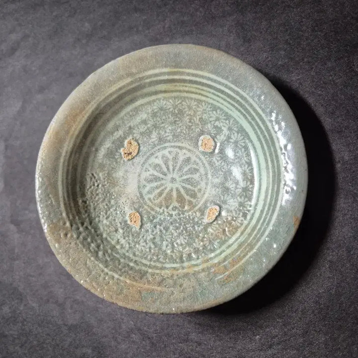 [BUNJANG] Rare Goryeo Celadon Inhwamun Plate - Tea Ceremony Set / 희소성 높은 고려청자 인화문 완 차도구 다도구