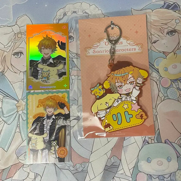 [BUNJANG] Usami Rito Sanrio Rubber Strap Cheki Set / 우사미 리토 산리오 러버스트랩 체키 세트