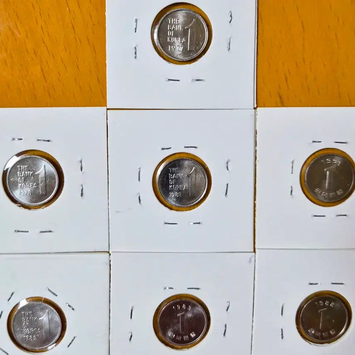[BUNJANG] Vintage Korean Coin Set (Unused) / 옛날 일원 (준.특년도 미사용 7점) 일괄 판매.