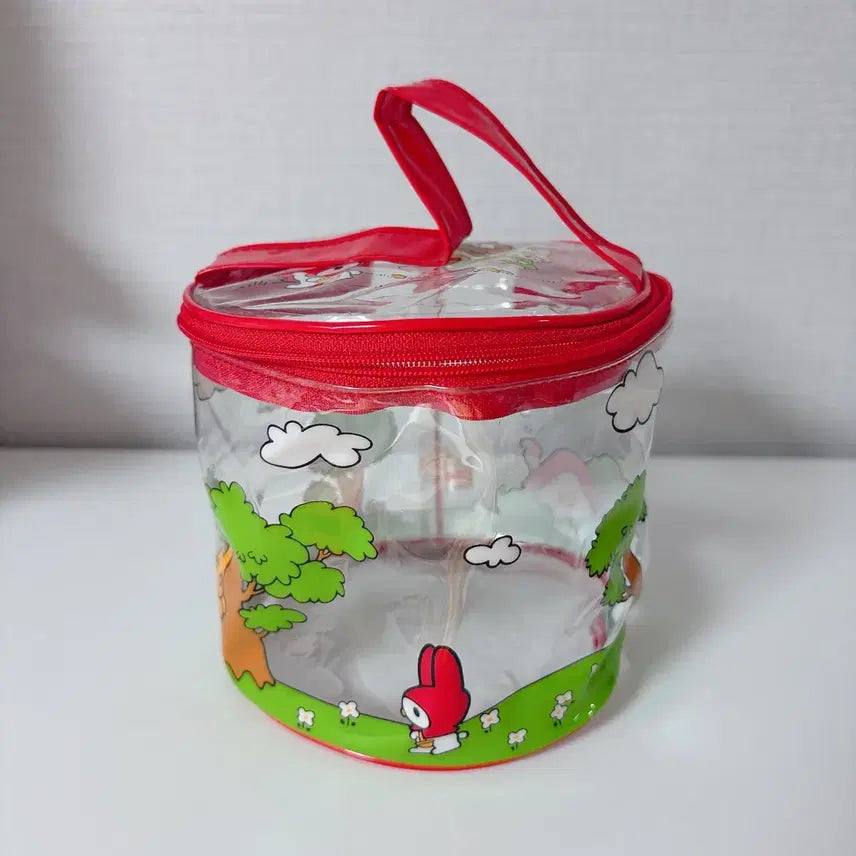 [BUNJANG] Vintage Red My Melody Pouch Storage Box / 고전 빨간 마이멜로디 파우치 수납함