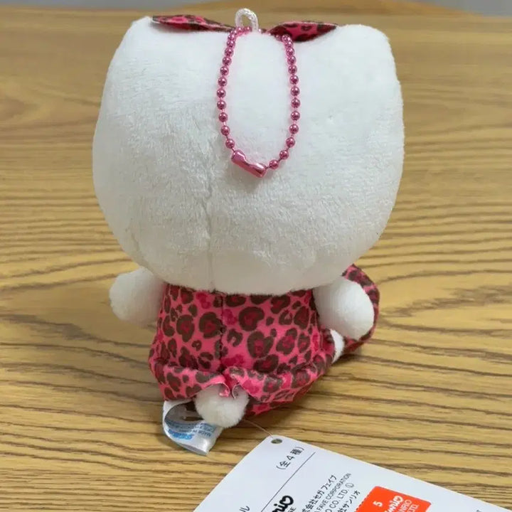 [BUNJANG] Sanrio Hello Kitty Gyaru Pink Leopard Plush Keychain / 산리오 헬로키티 갸루 속눈썹 핑크 레오파드 인형 키링