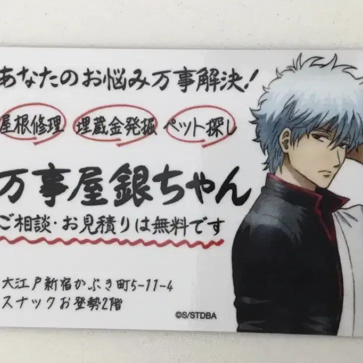 [BUNJANG] Gintama Kintoki Arc Gintoki Business Card Magnet / 은혼 금혼편 긴토키 명함 마그넷