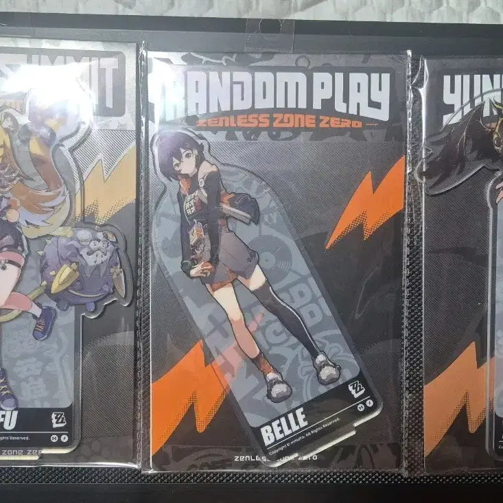 [BUNJANG] Zenless Zone Zero Acrylic Keychain Set (Gyulbokbok, Bel, Euihyun) / 젠레스 존 제로 아크릴 키링 3종(귤복복, 벨, 의현) 일괄판매