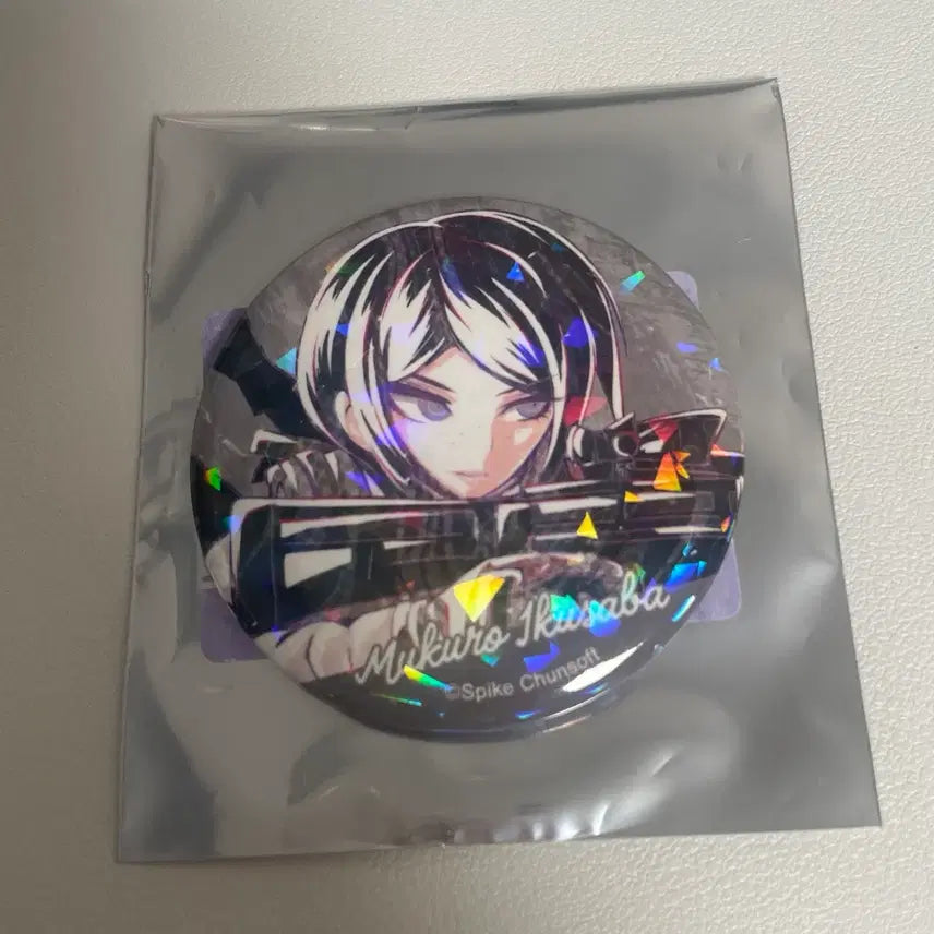 [BUNJANG] Danganronpa Mukuro Ikusaba Hologram Can Badge / 단간론파 홀로그램 캔뱃지 이쿠사바 무쿠로