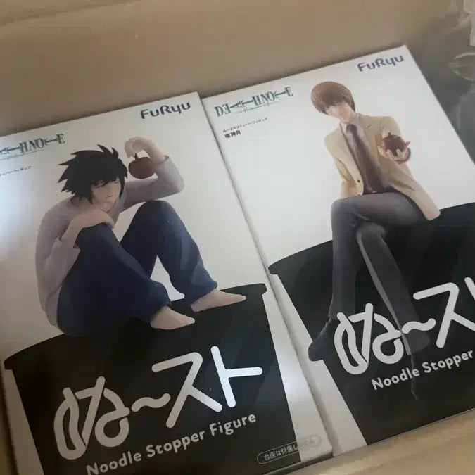 [BUNJANG] FURYU Death Note Noodle Stopper Figure L &amp; Light Bundle Set / 후류 데스노트 누들 스토퍼 피규어 L 엘 라이토 일괄