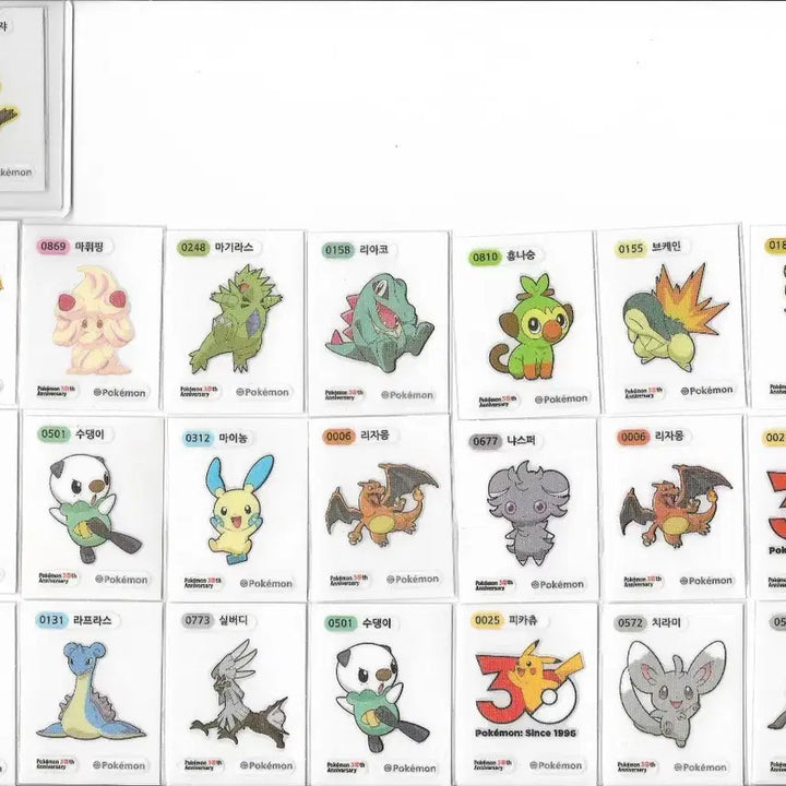 [BUNJANG] Pokemon 30th Anniversary Stickers (띠부씰) / 포켓몬 30주년 띠부씰 팔아요.