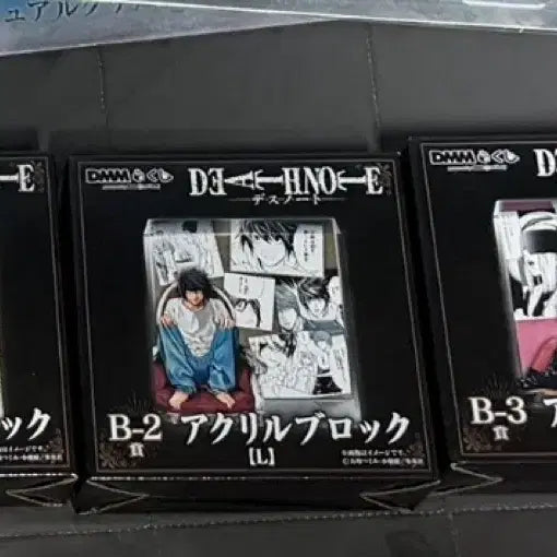 [BUNJANG] Death Note DMMKuji Acrylic Block B-1, B-2, B-3 Bundle Set / 데스노트 DMM쿠지 B상 3종 세트 아크릴 블록 B-1 B-2 B-3