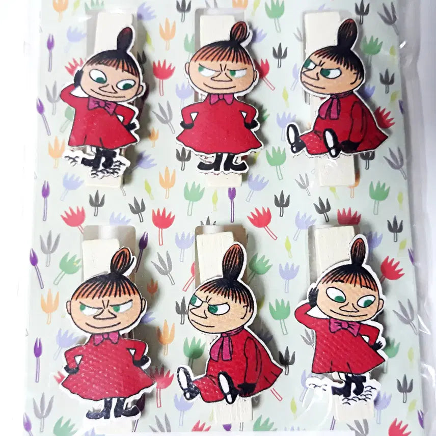 [BUNJANG] SEADO Moomin Character Wood Clips (3 Types: Moomin, Snufkin, Little My) / 일본 SEADO 무민 캐릭터 우드 집게 3종 / 무민, 스너프킨, 리틀미