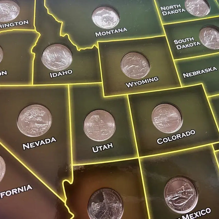 [BUNJANG] Complete Set of 56 US National Park Quarters with Collector&