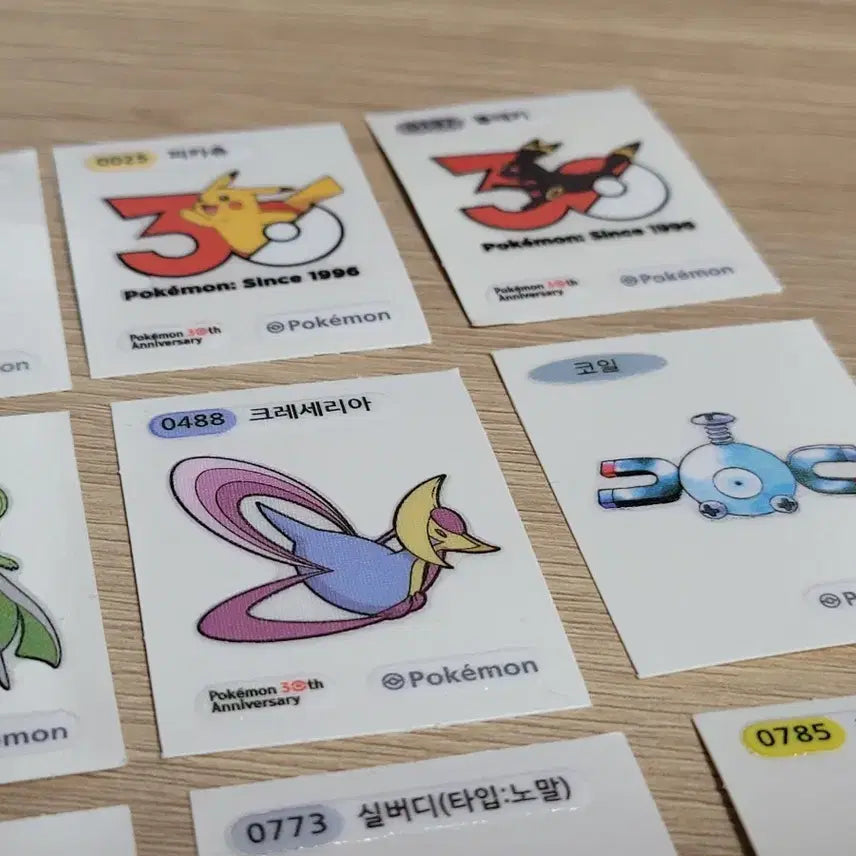 [BUNJANG] Pokemon Sticker Bundle Set (Pikachu, Ditto, Gardevoir, etc.) / 포켓몬 띠부씰 피카츄,메타몽,가디안 외 일괄