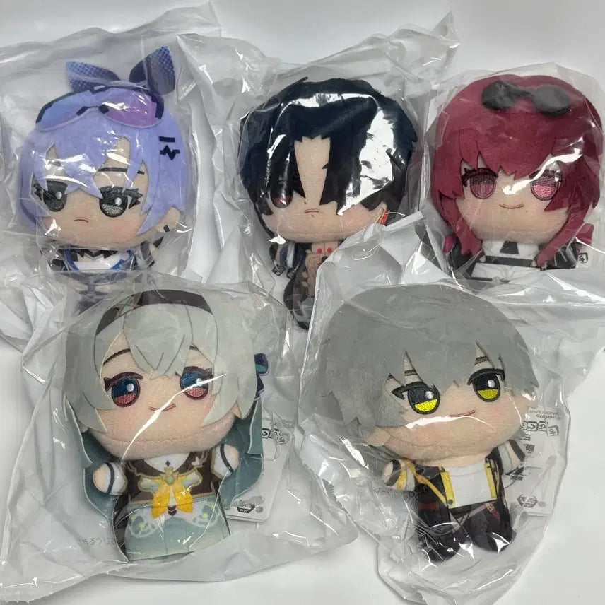 [BUNJANG] Honkai: Star Rail Chibi Plush 5-Piece Full Set (Sealed) / 미개봉, 택포 13.5) 붕괴 스타레일 치비구루미 인형 5종 풀셋