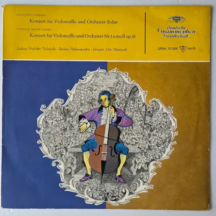 [BUNJANG] Deutsche Grammophon Gesellschaft Boccherini &amp; Saint-Saëns Cello Concertos Ludwig Hoelscher Mono LP (1957) / 루드비히 휠셔-보케리니,,생상스 첼로 협주곡 LP (1957년 모노초반)