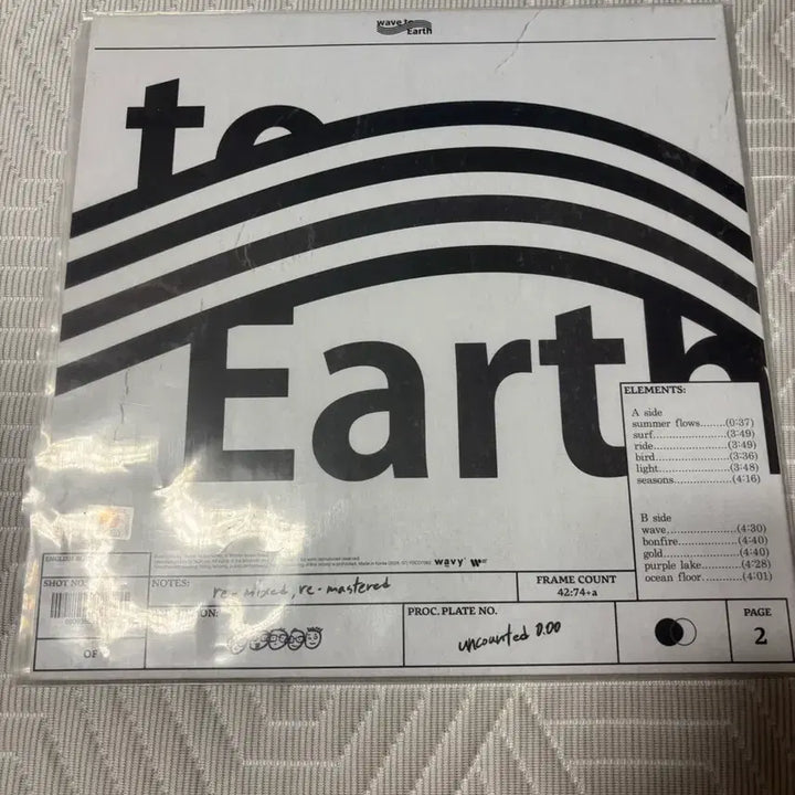 [BUNJANG] Wave To Earth Uncounted Transparent Blue LP / wave to earth uncounted 0.00 lp 핍니다