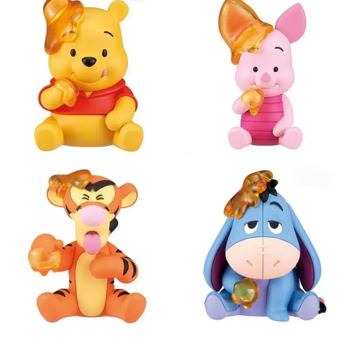 [BUNJANG] Disney Winnie the Pooh Honey Jelly Figure Set (4 Types) / (새상품) 디즈니 곰돌이 푸 허니젤리 피규어 4종 풀세트