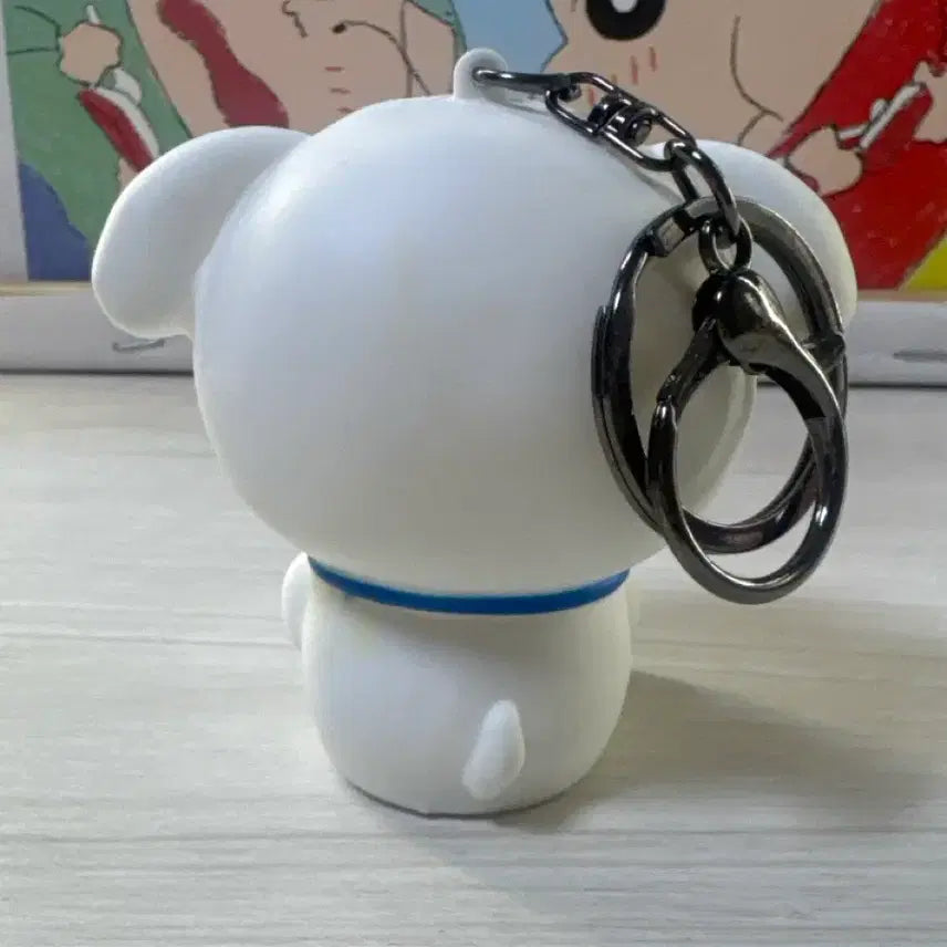 [BUNJANG] Crayon Shin-chan Whitey Mood Lamp Keychain / 짱구 흰둥이 무드등 키링