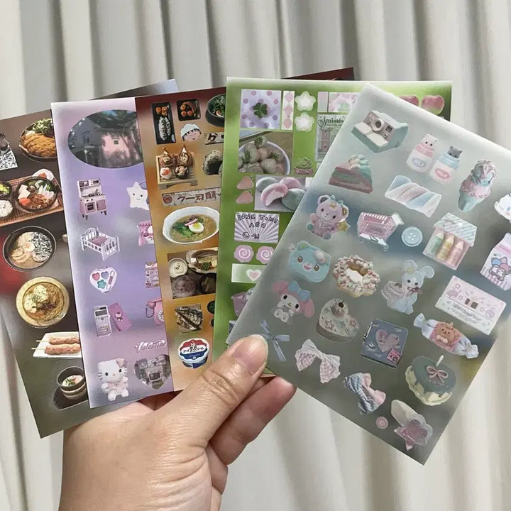 [BUNJANG] Japanese Food &amp; Character Sticker Bundle (30 pcs) / 일본음식, 일본풍 스티커 일괄판매(30장)