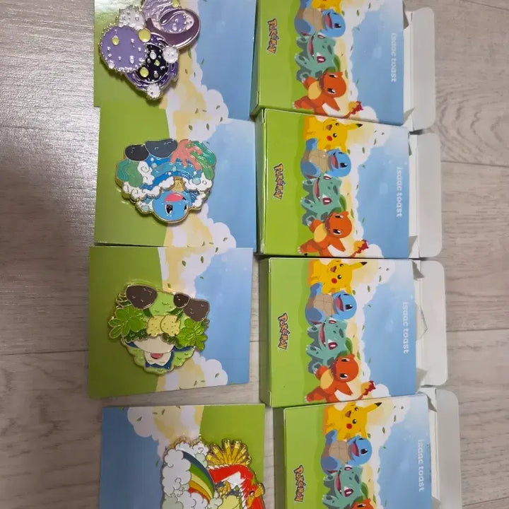 [BUNJANG] Pokemon 4-Piece Pin Badge Set / 포켓몬 핀뱃지 4종 세트