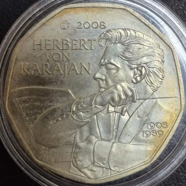 [BUNJANG] 2008 Herbert von Karajan Memorial Silver Coin / 2008년 허버트 폰 카라얀 기념 은화. 미사용