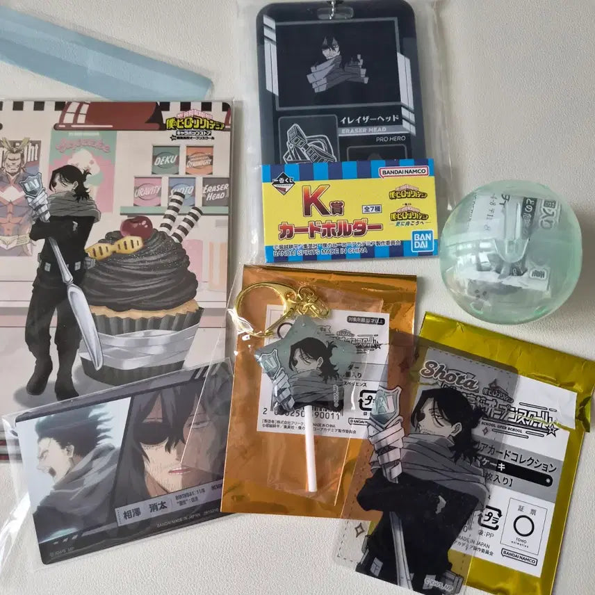 [BUNJANG] My Hero Academia Night", "Open School" Aizawa Eraser Clear Card &amp; Candy Keychain / 히로아카 나이하 오픈스쿨 아이자와 이레이저 클리어카드 캔디사탕키링 웨하스