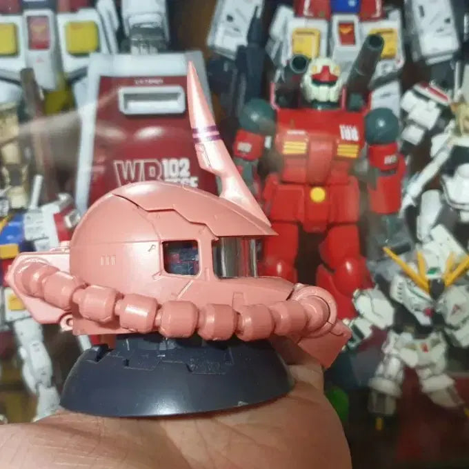 [BUNJANG] EXCEED Zaku Head 3 Char Custom Complete Build Gacha Gunpla / 익스드 자쿠 헤드 3 샤아 전용 가조 가챠 건프라