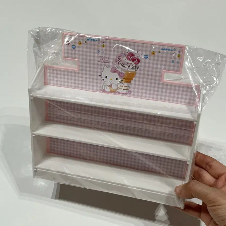 [BUNJANG] Hello Kitty Miniature Display Shelf 2-Set Bundle / [일괄] 헬로키티 미니어처 진열대 선반 2종 세트