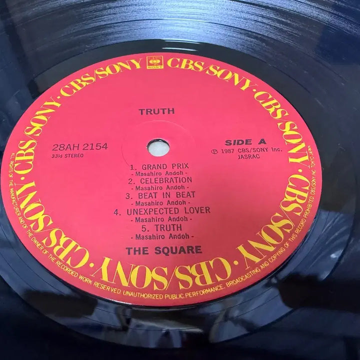[BUNJANG] T-Square Truth 1987 Original Japanese LP Record / The Square - Truth, T-Square 1987년 초반