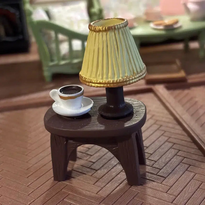 [BUNJANG] Miniature Teacup and Desk Lamp Set / 미니어처 소품 찻잔 탁상 스탠드 세트
