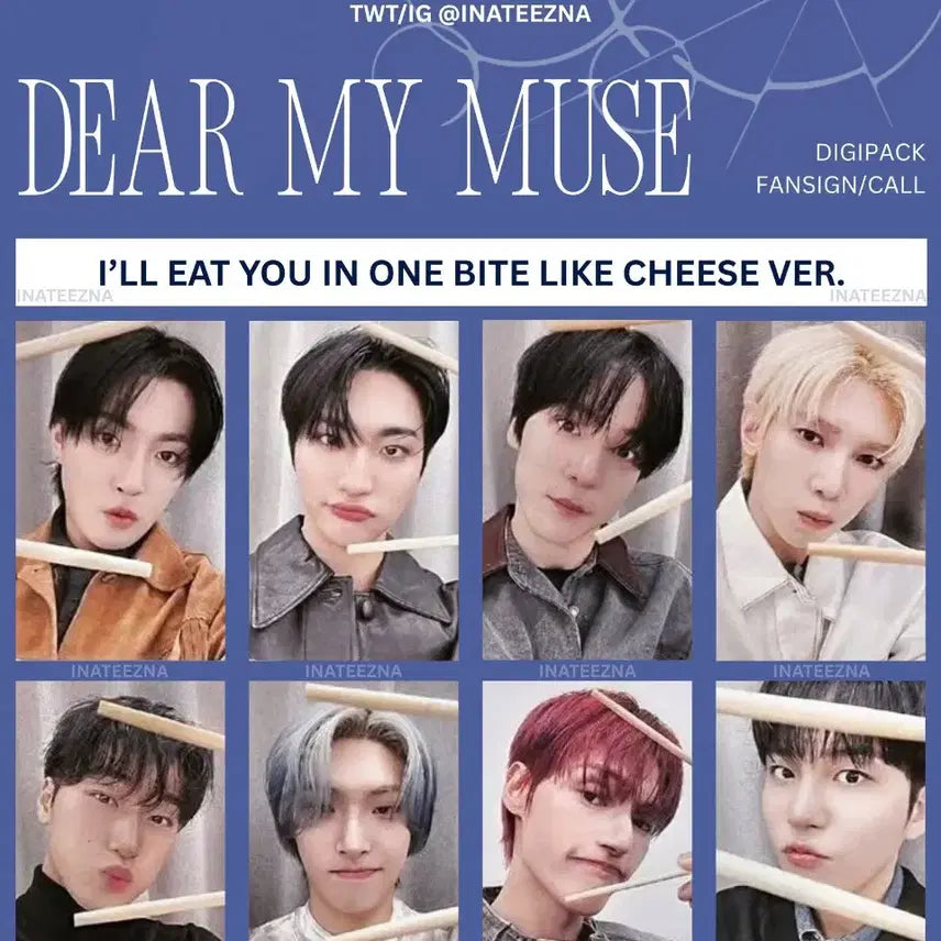 [BUNJANG] ATEEZ DEAR MY MUSE Golden Hour: Part.4 Cheese Unit Set Photocard Bundle / 에이티즈 디마뮤 치즈 유닛포함 9장 세트