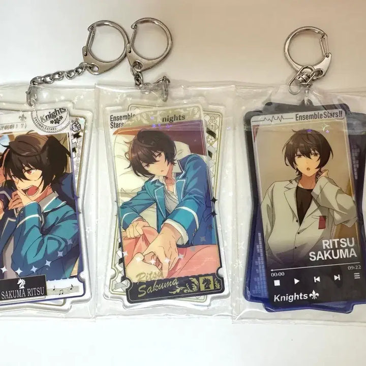 [BUNJANG] Ensemble Stars! Ritsu Sakuma Double-Sided Acrylic Keychain (Set of 3) / 앙스타 사쿠마 리츠 중스타 양면 아크릴 키링 1~3탄