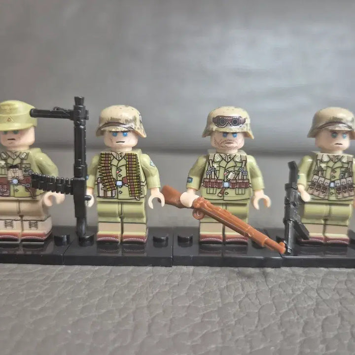 [BUNJANG] LEGO Compatible German Afrika Korps 4-Sided Print 4-Figure Set / (택포) 레고 호환 밀리터리 독일군 아프리카 군단 4면인쇄 4인세트