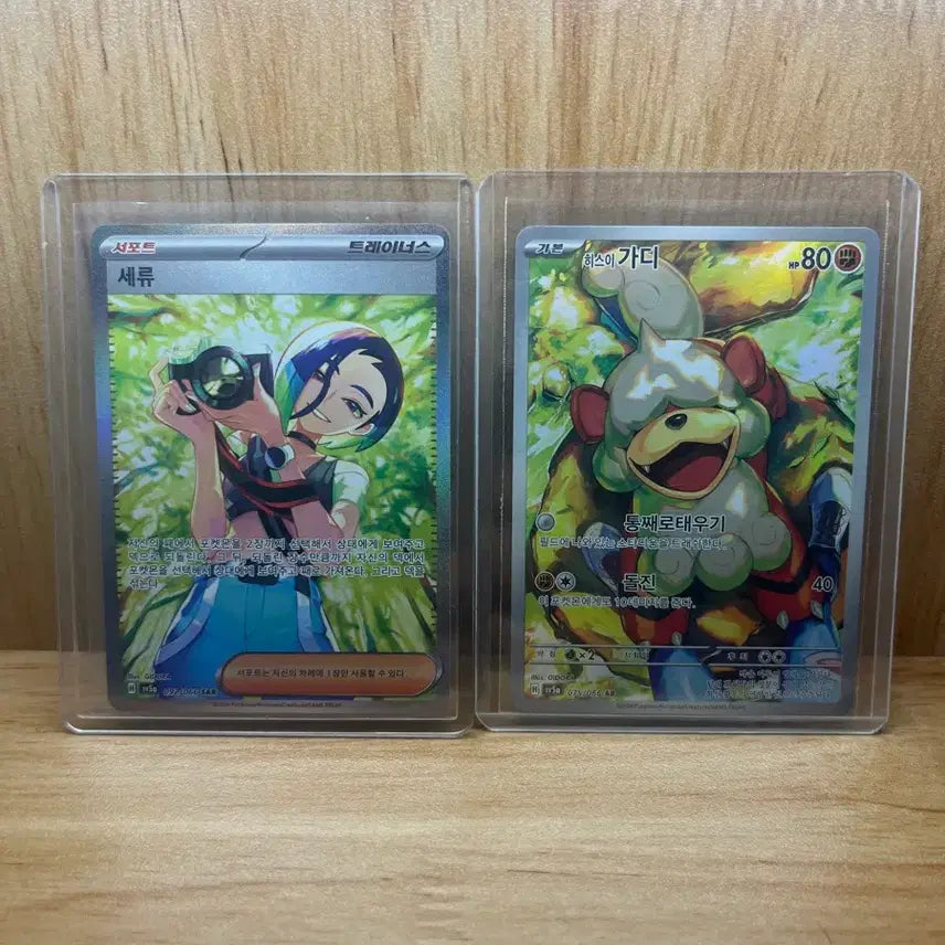 [BUNJANG] Pokemon Card Ryu &amp; Garde Illustration Set / 포켓몬카드 세류 sar &amp; 가디 ar 일러세트(교환 가능)