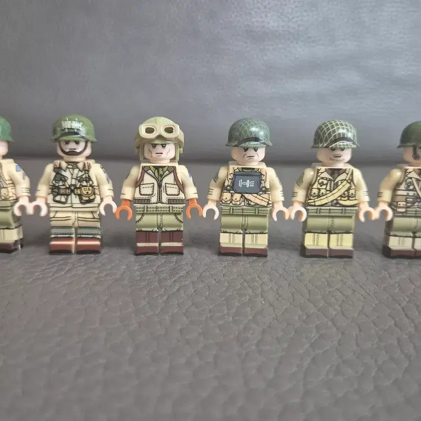 [BUNJANG] Military US Army 4-Sided Print 6-Figure Set (LEGO Compatible) / 레고 호환 밀리터리 미군 4면 인쇄 6인 세트 + 무기