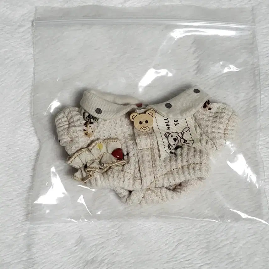[BUNJANG] 10cm Doll Clothes Bear Bodysuit Rompers / 10cm 인형옷 무속성 곰돌이 바디수트 슈트 롬퍼스