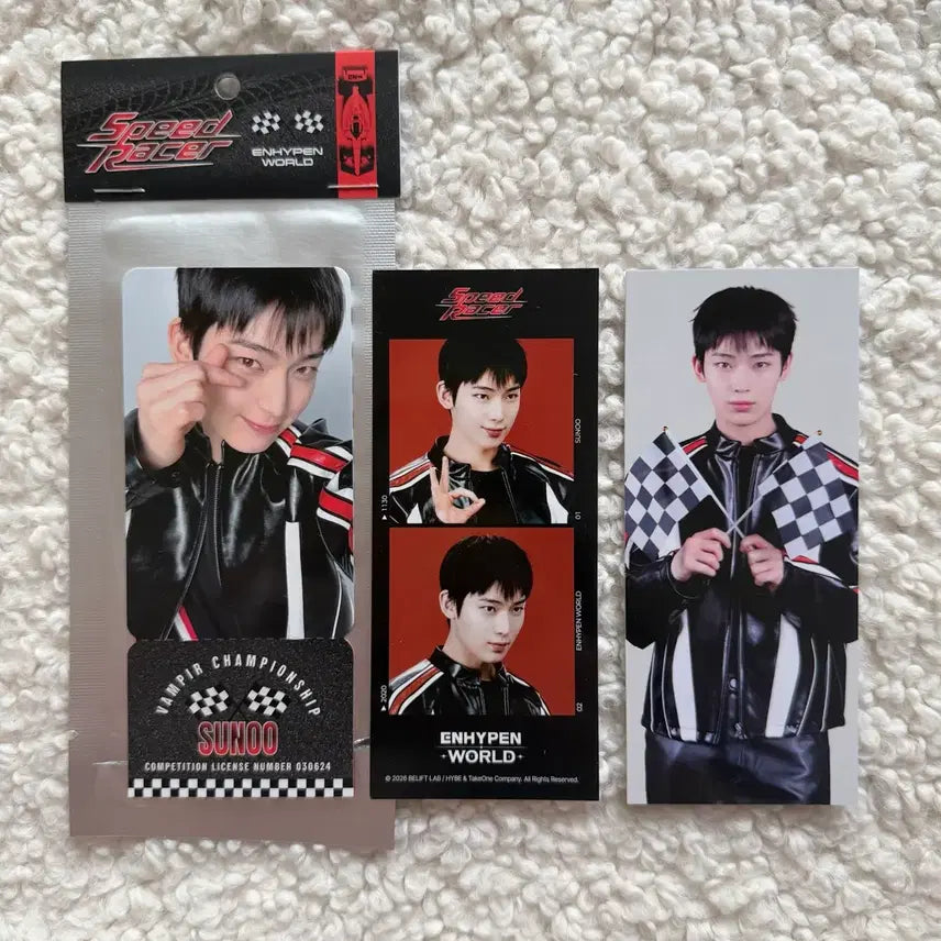 [BUNJANG] ENHYPEN WORLD SPEED RACER Sunoo Gift Set (Unsealed) / 엔하이픈 월드 스피드레이서 기프트 선우 세트