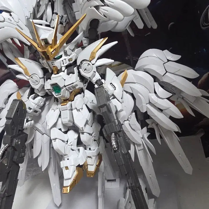 [BUNJANG] MGSD Wing Zero Custom Snow White Prelude &amp; Zwerg Assemblage Model Kit / 중국제 MGSD 윙 스노우 화이트 프렐류드 + 츠베르크 가조립 팝니다.