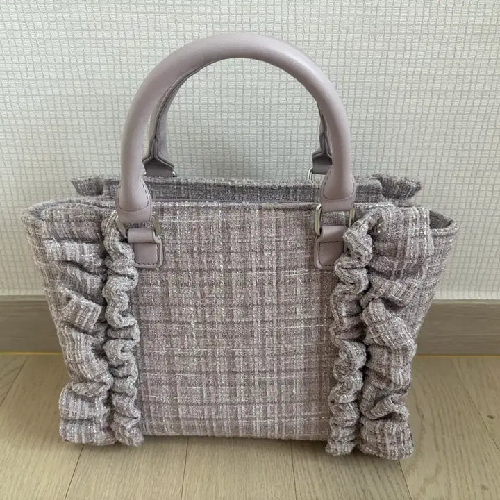 [BUNJANG] Ankruz Tweed Ita Bag Small Pink / 앙크루즈 트위드 이타백 스몰 핑크