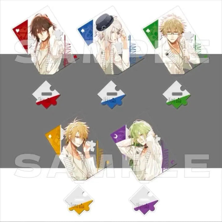 [BUNJANG] Amnesia Valentine Fair Ver. Acrylic Stand Full Set / AMNESIA 암네시아 아크릴 스탠드 5종 세트