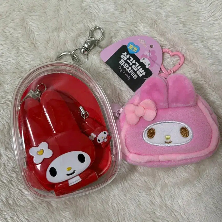 [BUNJANG] Bundle Set My Melody Phone Charm &amp; Onigiri Pouch / [할인일괄]마이멜로디 폰 키링&amp; 삼각김밥 파우치(마이멜로디)