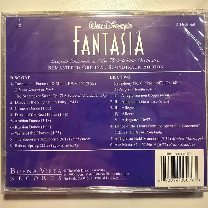 [BUNJANG] Disney Fantasia Original Soundtrack 2 CD Set / 디즈니 판타지아 ost CD 2장 세트 Disney Fantasia CD