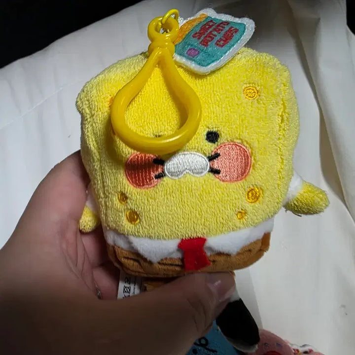 [BUNJANG] Kakao Friends x SpongeBob SquarePants Patrick Star &amp; Gary Keychain Set / 카카오 콜라보 스폰지밥 뚱이 핑핑 인형 키링